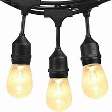 Banord LED 48 Foot 2 Watt String Lights, 17 Shatterproof Bulbs For Outdoor(Used)