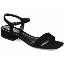 Journee Collection Womens Beyla Open Square Toe Low Block Heel Sandals