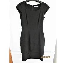 Calvin Klein Women's Black Sleeveless Lined Dress Size 2 Petite
