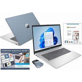 HP 17 Touch Laptop, Intel 128GB Storage, 1YRHP ADP & MS365 ,Moonlight Blue