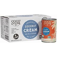 Cocogoods Co Single-Origin Organic Coconut Cream 13.5 Fl. Oz - Gluten-Free, Non-GMO, Vegan, & Dairy-Free, 6 Pack