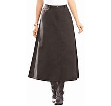 Roaman's Women's Plus Size Tall Complete Cotton A-Line Kate Skirt