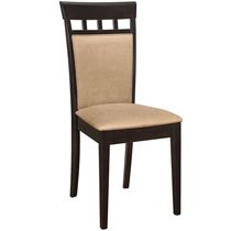 Coaster Gabriel Cappuccino Cushion Back Side Chair Set Of 2, Beige Transitional Chairs From Coleman Furniture