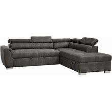 L-Shape Sectional Sofa With Sleeper & Ottoman