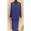Ursula Of Switzerland Dresses | Vintage '90S Two Piece Sheath Dress With Jacket | Color: Blue | Size: 12