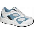 Drew Flare - Women's Orthopedic Athletic Shoes Color: White/Blue Size: 13 Width: XW (4E)