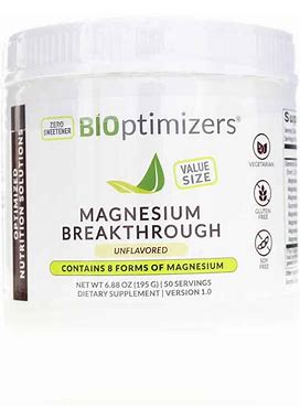 Bioptimizers, Magnesium Breakthrough Powder Unflavored, 50 Servings
