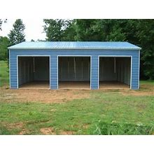 22' X 36' X 12' Vertical Roof Eco-Friendly Steel Carport Garage - Installation Included Pebble Beige / Business Delivery [Add $0.00] / Express Shipping (Call For Quote)