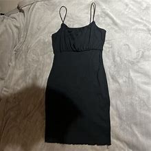 Wild Fable Milkmaid Spaghetti Strap Black Mini Dress Size Medium