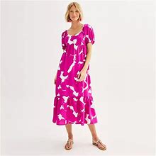 Women's Nine West Babydoll Maxi Dress, Size: XS, Med Pink