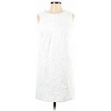 Ann Taylor Women White Casual Dress 4 Petites
