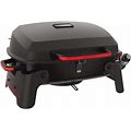 Megamaster 820-0065C 1 Burner Portable Gas Grill For Camping, Outdoor Cooking , Outdoor Kitchen, Patio, Garden, Barbecue With Two Foldable Legs, Red