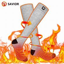 Savior Rechargeable Heated Socks For Men Women,7.4V 2200Mah Heated Socks With Battery,Hunting Hiking Motorcycle Socks
