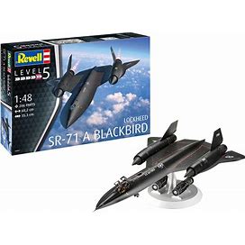 Revell 04967 Lockheed SR-71 Blackbird 1:48 Scale Model Kit, Unvarnished