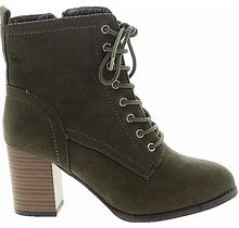 Journee Collection Ankle Boots: Green Shoes - Women's Size 7