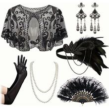 1920S Retro Accessory Set Great Roaring Series Costume Accessories,Black,Handpicked,Temu