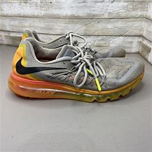 Nike Air Max 2015 Running Shoes Mens Size 10 Gray Orange Athletic Sneaker