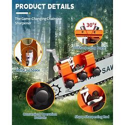 Chainsaw Sharpener Jig, Portable Chainsaw Chain Sharpening Kit With 5 Sharpen Rods For Chain And Electric Saws