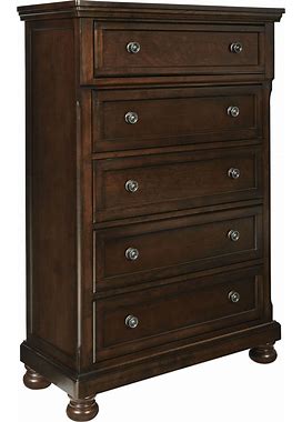 Ashley Porter Rustic Brown Drawer Chest, Brown Transitional Chests From Coleman Furniture