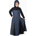 Mybatua Fancy Yet Elegant Blue And Black Denim Beautiful Kid Abaya, Muslim Traditional Baby Girl Gown, Islamic Clothing, Jilbab, AY-426-K