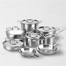 All-Clad D5(R) Brushed Stainless-Steel 14-Piece Cookware Set | Williams Sonoma