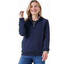 Crew Clothing Ladies Half Zip Sweatshirt - Navy