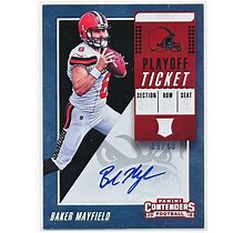 Baker Mayfield 2018 Panini Contenders Foil Playoff Ticket Autograph