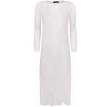 Vix By Paula Hermanny Women's Telma Cotton Knit Midi-Dress - Off White - Size Large