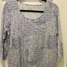 J. Jill Dresses | Jjill Purejill A-Line Knit Dress | Color: Blue/White | Size: M