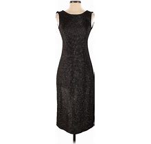 Gap Casual Dress - Midi Boatneck Sleeveless: Black Marled Dresses - New - Women's Size X-Small