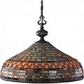 20 Inch 28.5W 3 LED Bowl Chandelier - Geometric Style Tiffany Pendant, Classic Bronze, Chandeliers, By Bailey Street Home