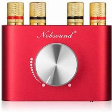 Nobsound Mini Bluetooth 5.0 Power Amplifier, Stereo Hi-Fi Digital Amp 2.0 Channel 50W2 With AUX/USB/Bluetooth Input, Wireless Audio Receiver (Red)