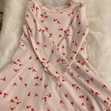 Cat & Jack Dresses | $2 Bundled With Other Items/Pink Flowered Long Sleeve Dress By Cat And Jack | Color: Pink/Red | Size: 3Tg