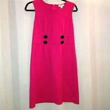 Loft Dresses | Ann Taylor Loft Petites 6P Magenta Sheath Dress | Color: Black/Pink | Size: 6P