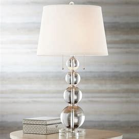 Vienna Full Spectrum Stacked Crystal Spheres Lamp With Table Top Dimmer - Style 89K70