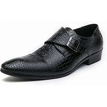 Men's Oxfords Loafers & Slip-Ons Dress Shoes Dress Loafers Plus Size Casual British Wedding Party & Evening PU Comfortable Slip Resistant Buckle Black