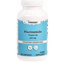 Vitacost Niacinamide (Vitamin B-3) - No Flush Niacin - 500 Mg - 200 Capsules