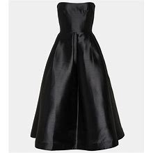 Alex Perry, Strapless Faille Midi Dress, Women, Black, US 8, Dresses, Silk
