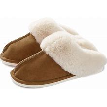 Donpapa Womens Slipper Memory Foam Fluffy Soft Warm Slip On House Slippers,Anti-Skid Cozy Plush For Indoor Outdoor