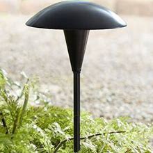 Large Mushroom 18" High Black Low Voltage LED Path Light