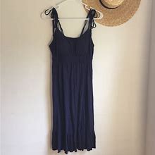 Vintage Dresses | Vintage Late 1990S Y2k Navy Blue Knit Dress | Color: Blue | Size: 6