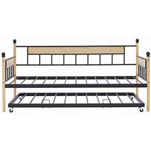 Home Decor Daybed, Sofa Bed Metal Framed W/ Trundle Metal In Black | 14.58 H X 77.08 W X 40.68 D In | Wayfair 9052A07b41746a3d5e0575cf959997ff