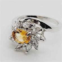Cinderella Jewelry | 925 Sterling Silver White Gold Plated Ring 4.75 | Color: Gold/Silver | Size: Os