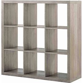 9-Cube Storage Organizer - Rustic Grey