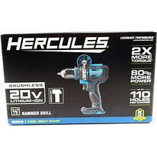 Hercules HCB92B 20V 1/2 in. Compact Variable Speed Cordless Hammer Drill/Driver
