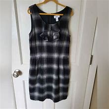Loft Dresses | Ann Taylor Loft Wool Plaid Dress Sz. 2 | Color: Black | Size: 2