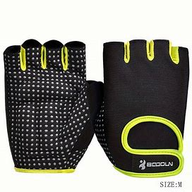 Classic Dumbbell Lifting Gloves, Non-Slip And Wear Resistant Weightlifting Gloves,Yellow,User-Friendly,Temu
