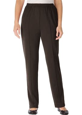 Plus Size Women's Elastic-Waist Soft Knit Pant By Woman Within In Chocolate (Size 38 WP)