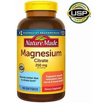 Nature Made Magnesium Citrate 250 Mg., 180 Softgels