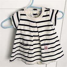 Petit Bateau Dresses | Petit Bateau Striped Dress - 1Mo 54cm | Color: Blue/White | Size: Newborn